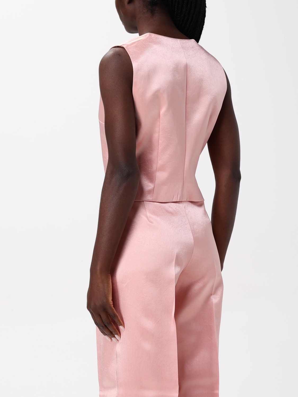PHILOSOPHY DI LORENZO SERAFINI WAISTCOAT: Jacket woman Philosophy Di Lorenzo Serafini, Pink - Img 3