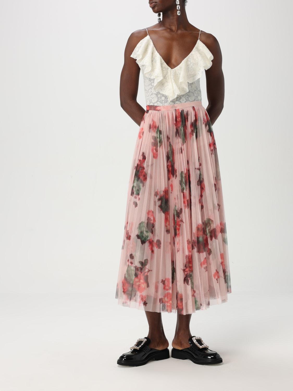 PHILOSOPHY DI LORENZO SERAFINI FALDA: Falda mujer Philosophy Di Lorenzo Serafini, Rosa - Img 2