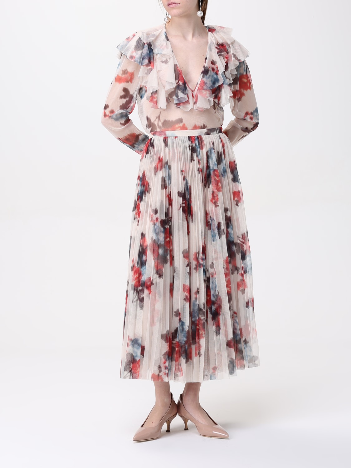 PHILOSOPHY DI LORENZO SERAFINI JUPE: Jupe femme Philosophy Di Lorenzo Serafini, Beige - Img 2