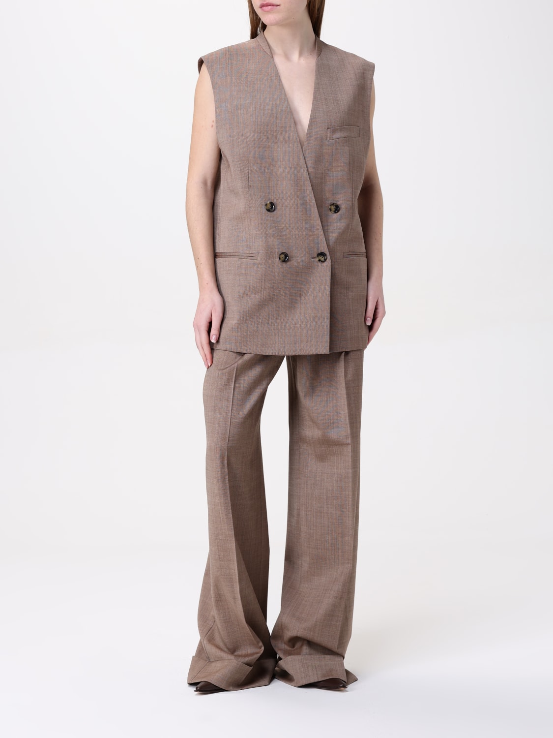 パンツ PHILOSOPHY DI LORENZO SERAFINI Woman Pants Beige 03030726 Philosophy Di Lorenzo Serafini Pants for Women | Online Sale