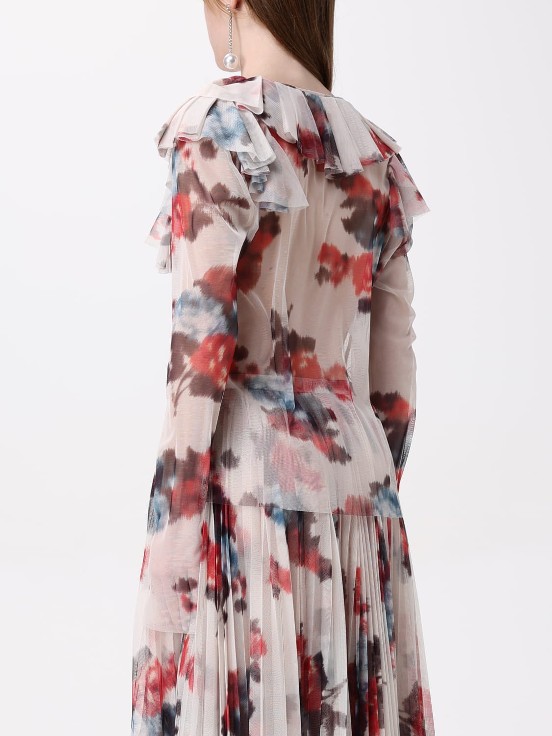 PHILOSOPHY DI LORENZO SERAFINI TOP: Blusa Philosophy Di Lorenzo Serafini floreale, Beige - Img 3