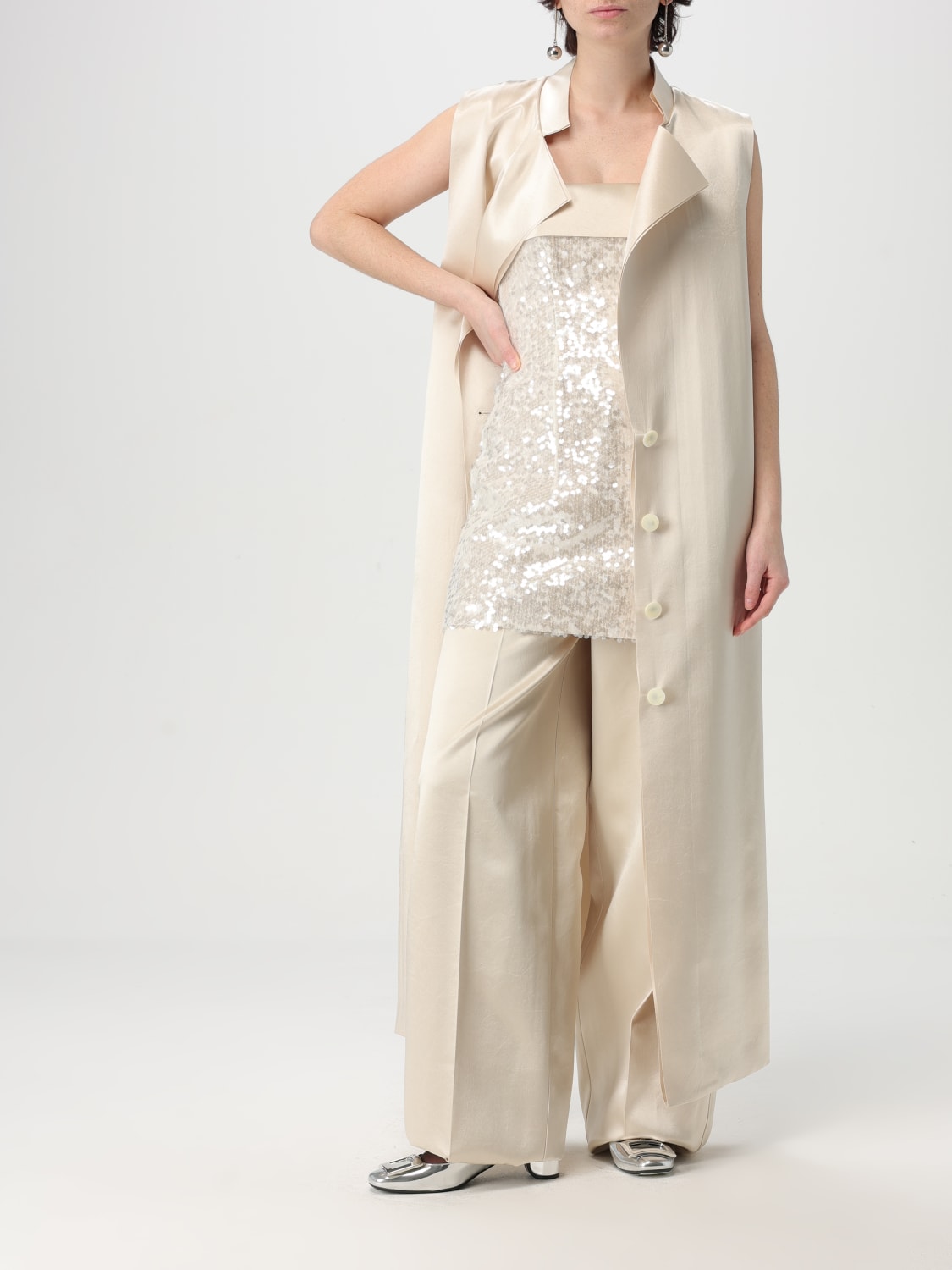 PHILOSOPHY DI LORENZO SERAFINI: Pants woman - Ivory