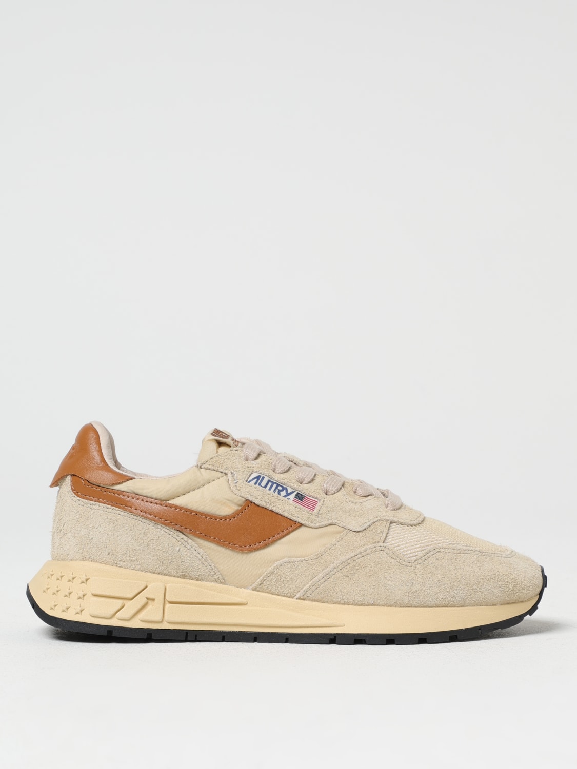 スニーカー AUTRY Men Sneakers WWLMNC10 Beige Autry Medalist Low Tricolor Sneakers In Beige Ecru And Space