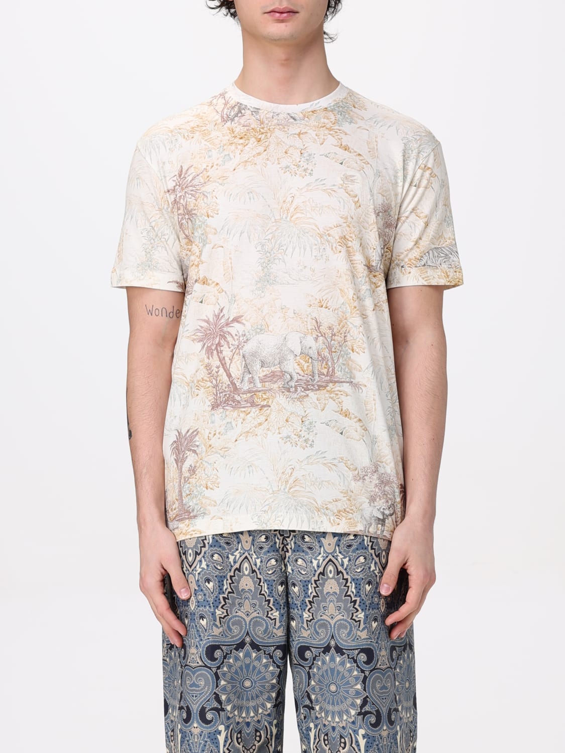 Tシャツ・カットソー ETRO Men T-shirt Yellow MRMA0002AK589 X0820 ETRO: T-shirt men - Yellow | Etro t-shirt MRMA0002AK589