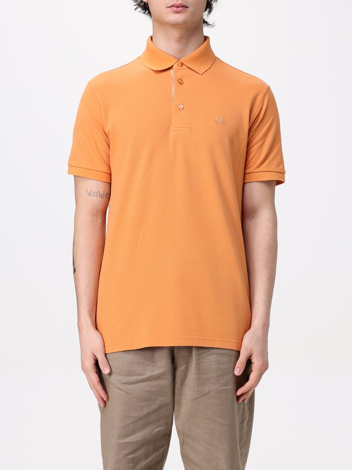 ETRO POLO: Polo herren Etro, Orange - Img 1