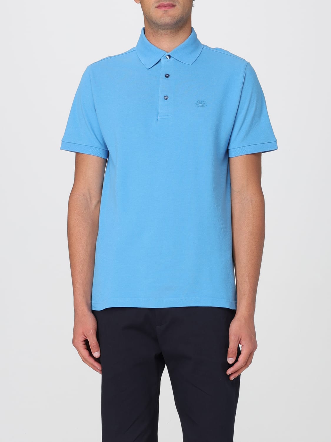 ETRO POLO: Polo herren Etro, Hellblau - Img 1