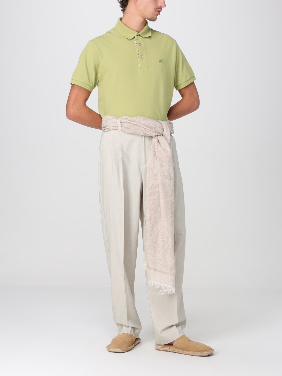 ETRO POLO: Polo herren Etro, Grün - Img 2