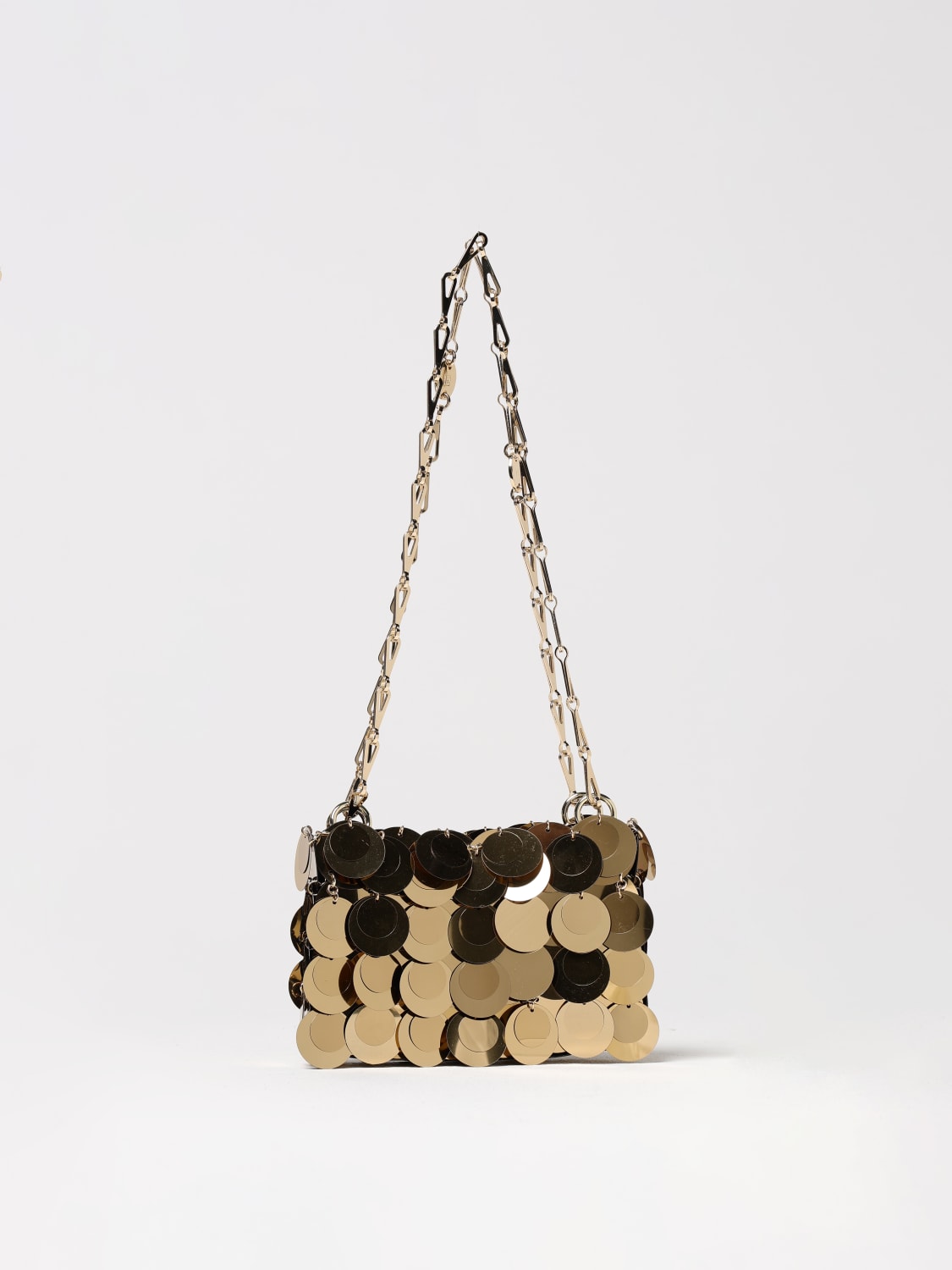 RABANNE MINI BAG: Shoulder bag woman Rabanne, Gold - Img 1