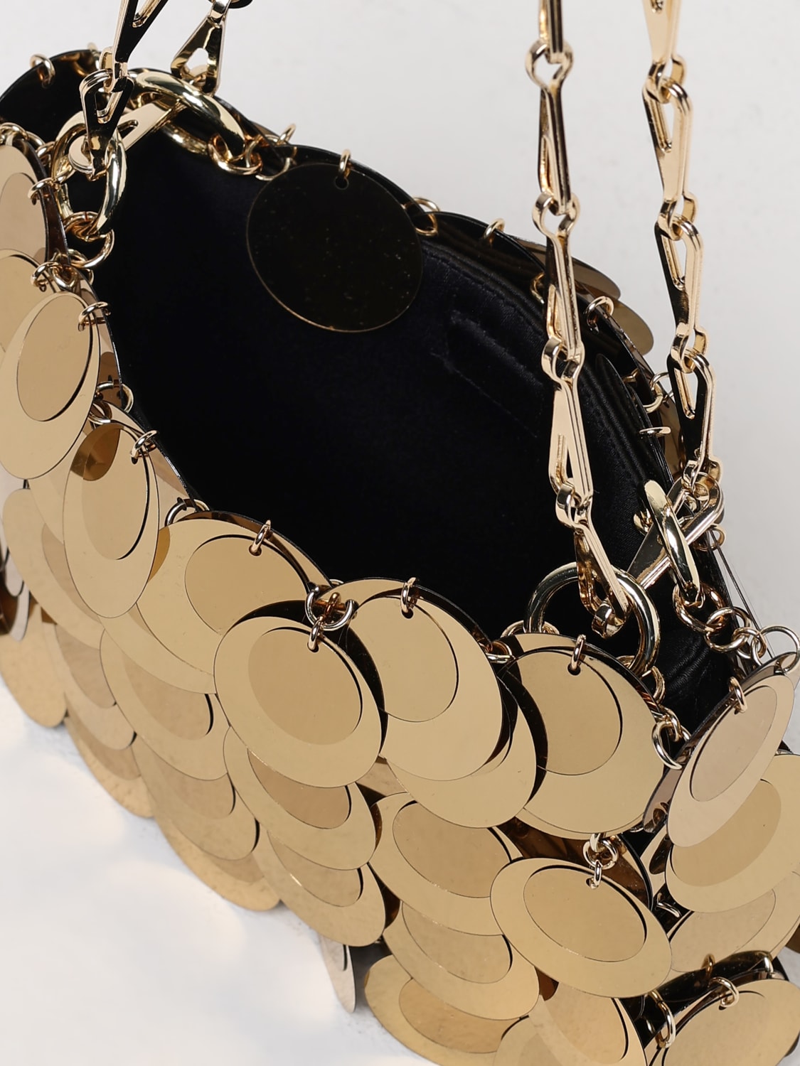 RABANNE MINI BAG: Shoulder bag woman Rabanne, Gold - Img 5