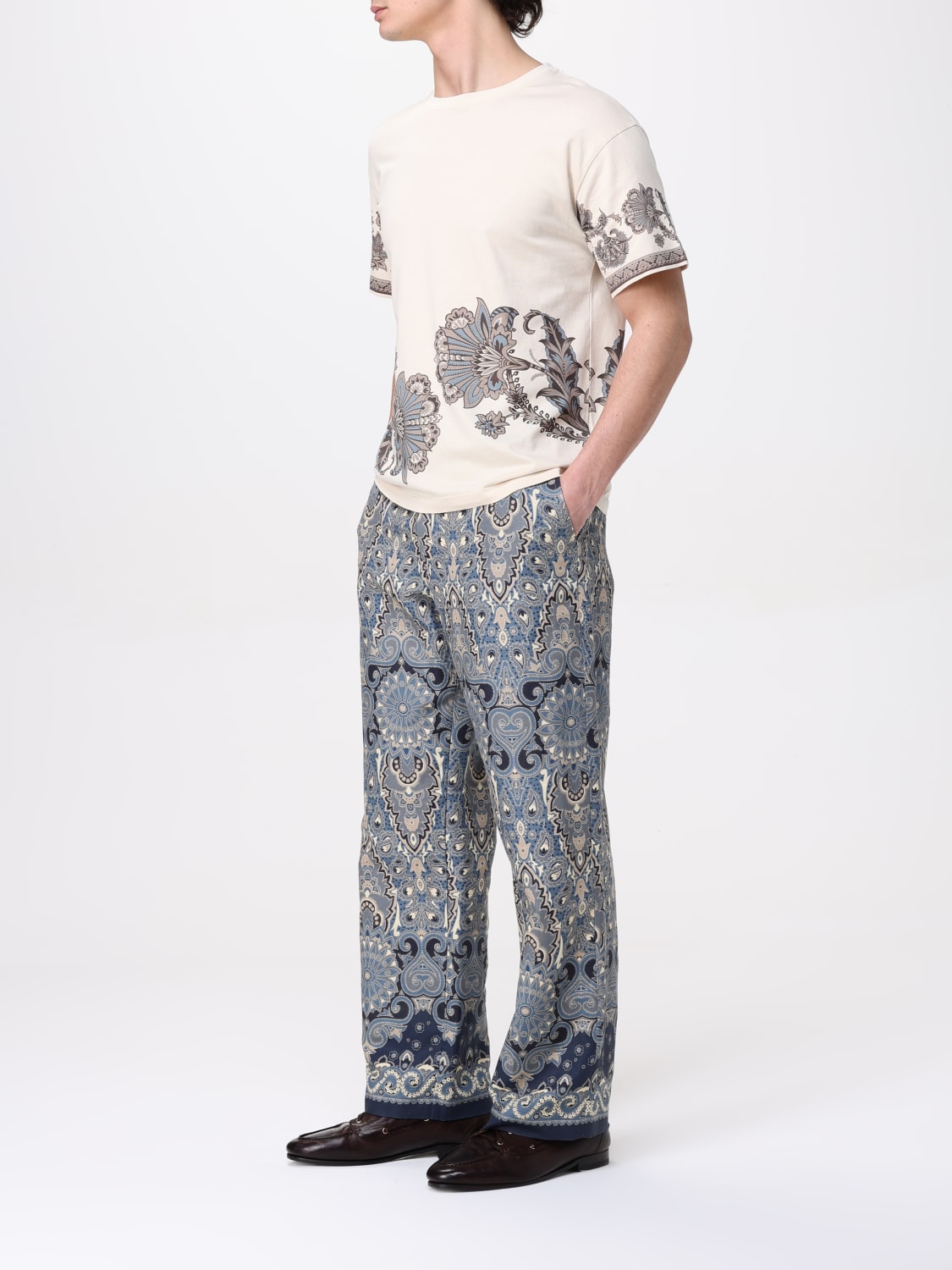 Tシャツ・カットソー ETRO Men T-shirt Beige MRMA0004AK598 X0820 ETRO: T-shirt men - Beige | Etro t-shirt MRMA0004AK598