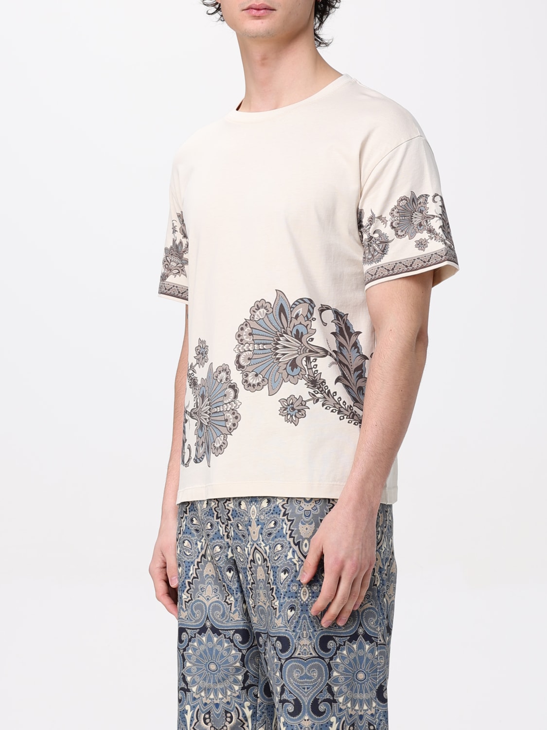 Tシャツ・カットソー ETRO Men T-shirt Beige MRMA0004AK598 X0820 ETRO: T-shirt men - Beige | Etro t-shirt MRMA0004AK598