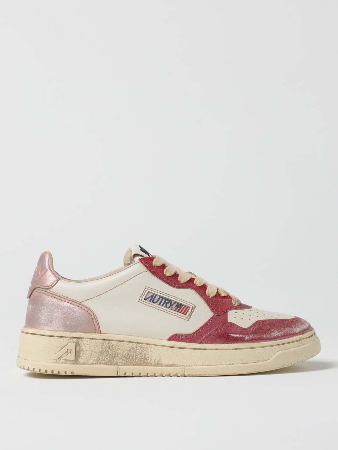AUTRY SNEAKERS: Sneakers Super Vintage Autry in pelle used, Bianco - Img 1