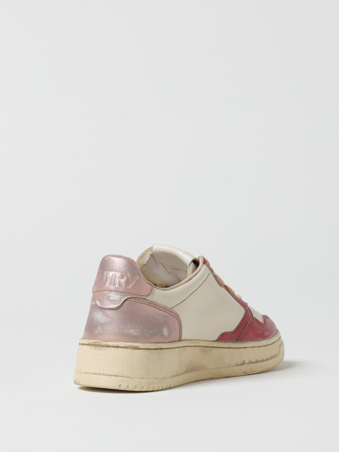 AUTRY SNEAKERS: Sneakers Super Vintage Autry in pelle used, Bianco - Img 3