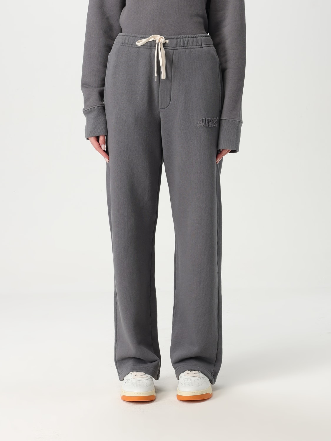 フィットネスボトムス AUTRY Women Training Pants SPPW 84JF GREY AUTRY: Pants woman - Grey | Autry pants SPPW84JF online at