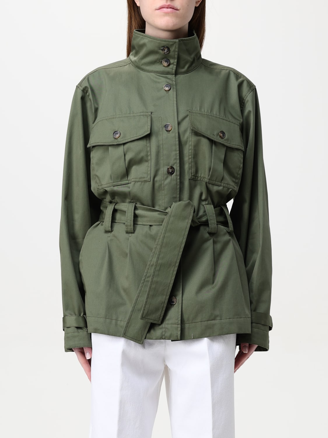 ジャケット A.P.C. Woman Jacket Military COHECF32003 JAC A.P.C.: Jacket woman - Military | A.P.C. jacket COHECF32003
