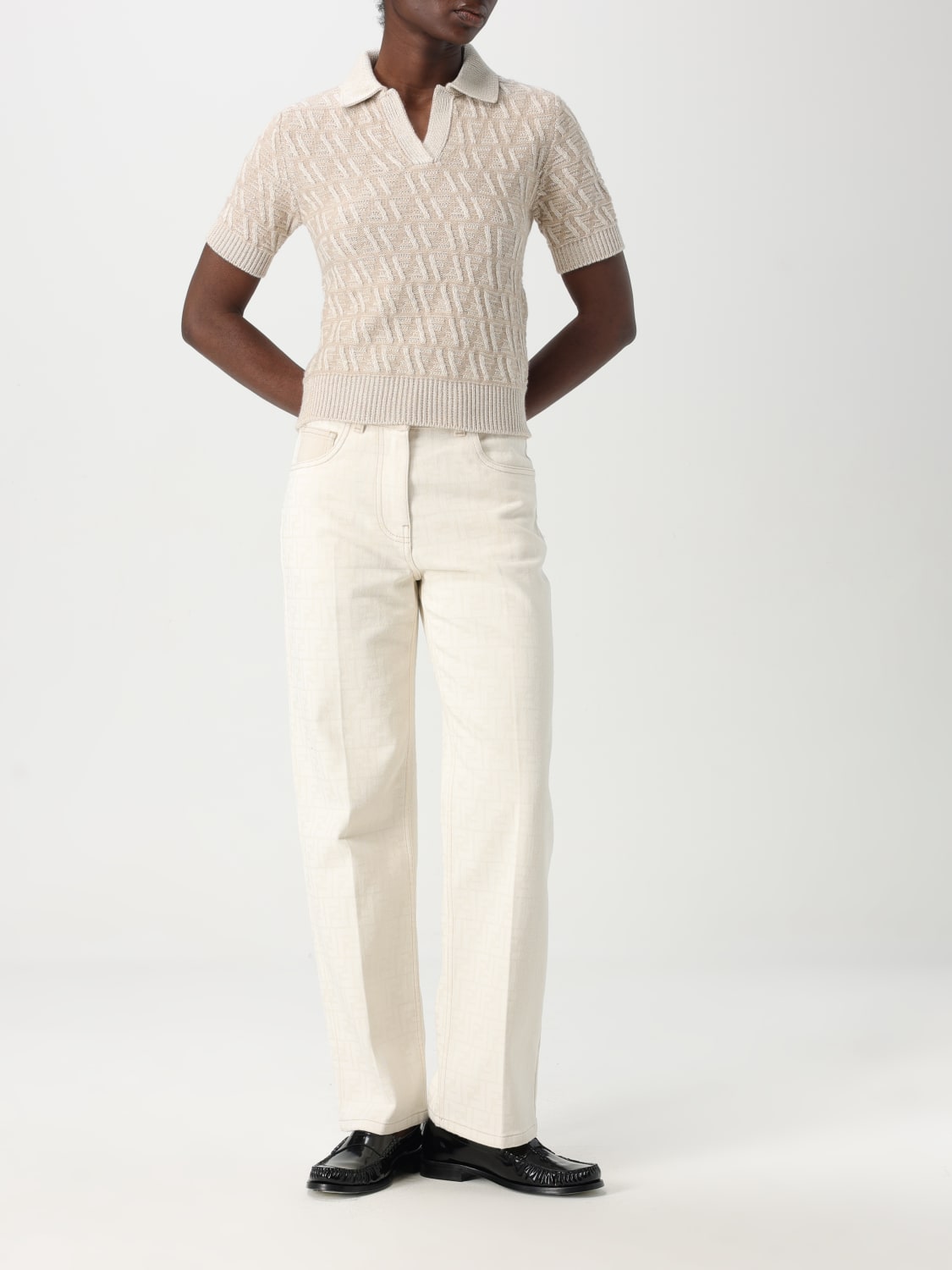 デニム・ジーパン FENDI Woman Jeans White FLP855AT21 F08QQ FENDI: Jeans woman - White | Fendi jeans FLP855AT21 online