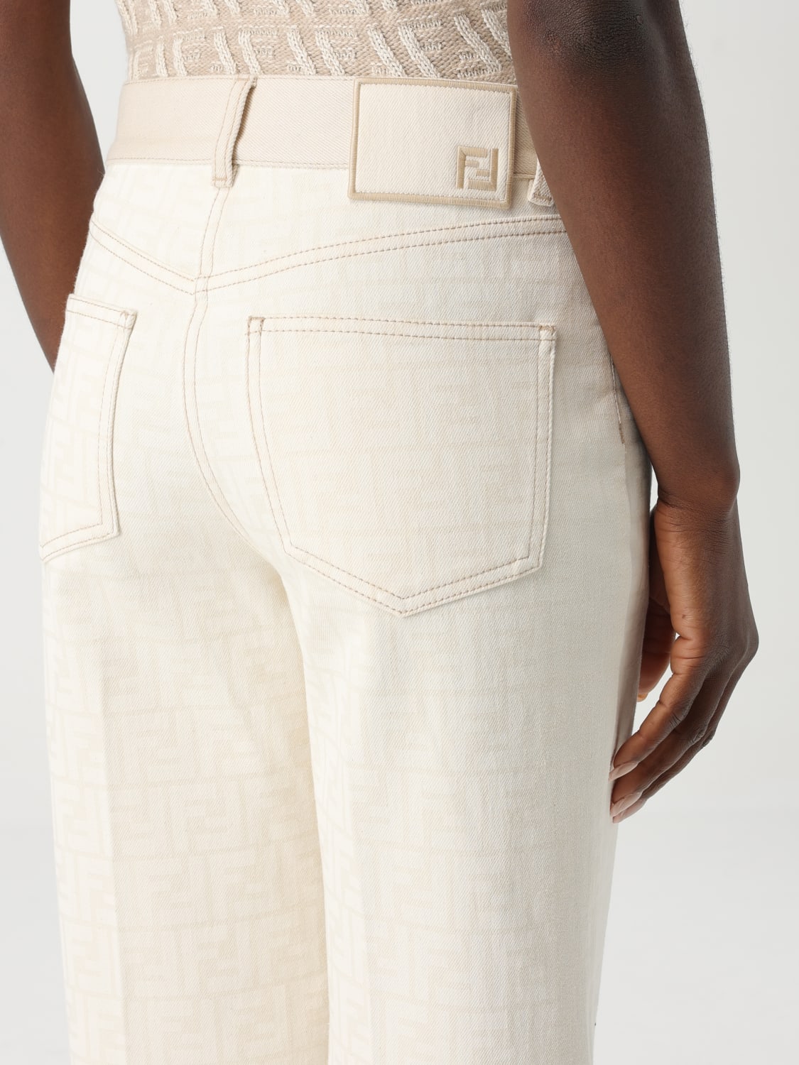 デニム・ジーパン FENDI Woman Jeans White FLP855AT21 F08QQ FENDI: Jeans woman - White | Fendi jeans FLP855AT21 online