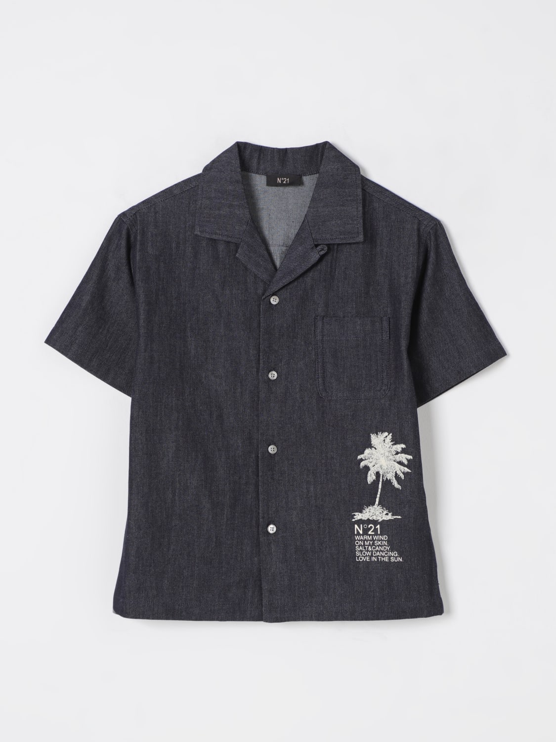 N° 21 CAMISA: Camisa niños N° 21, Denim - Img 1