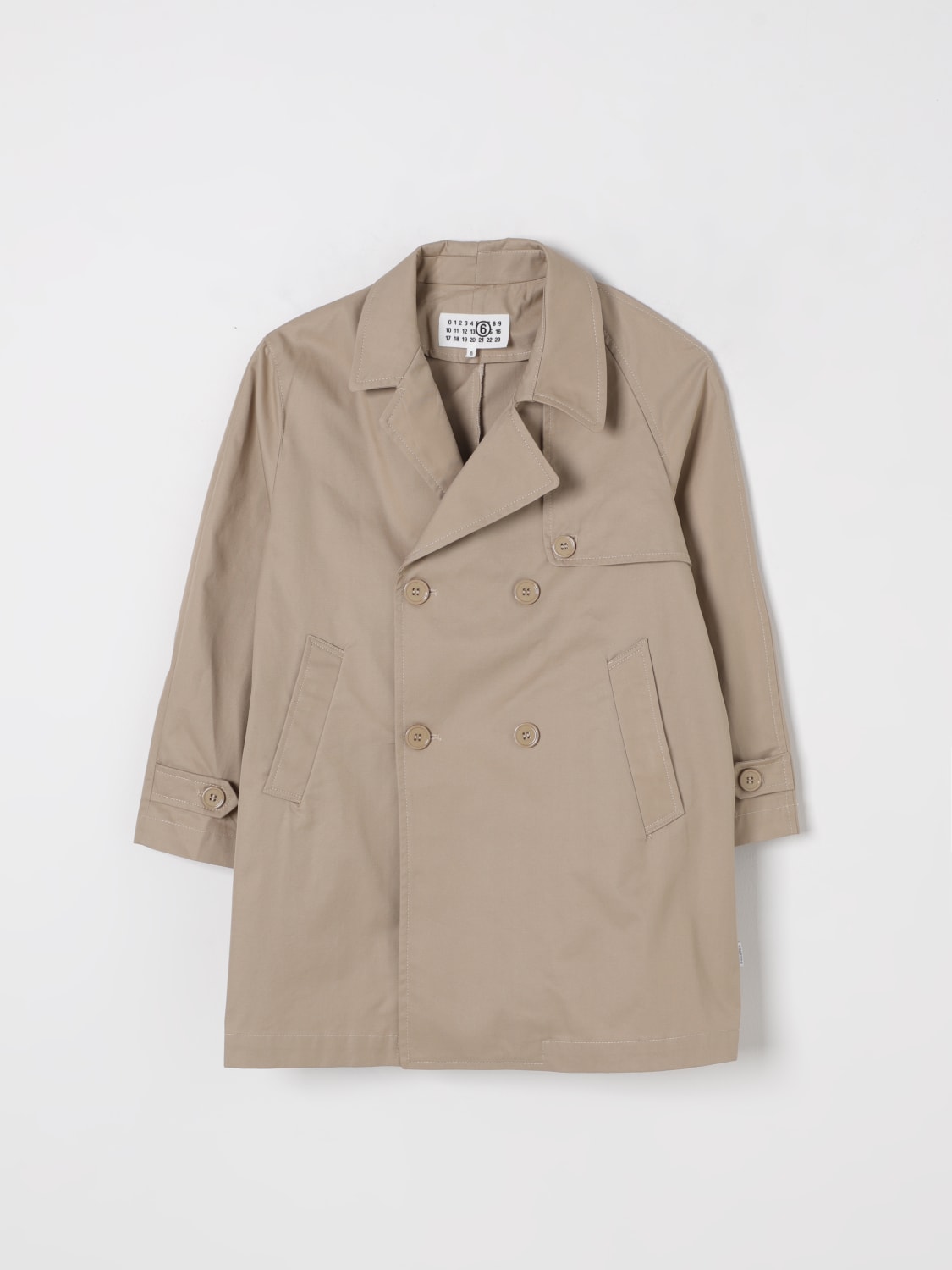 MM6 MAISON MARGIELA 外套: 外套 儿童 Mm6 Maison Margiela, 米色 - Img 1