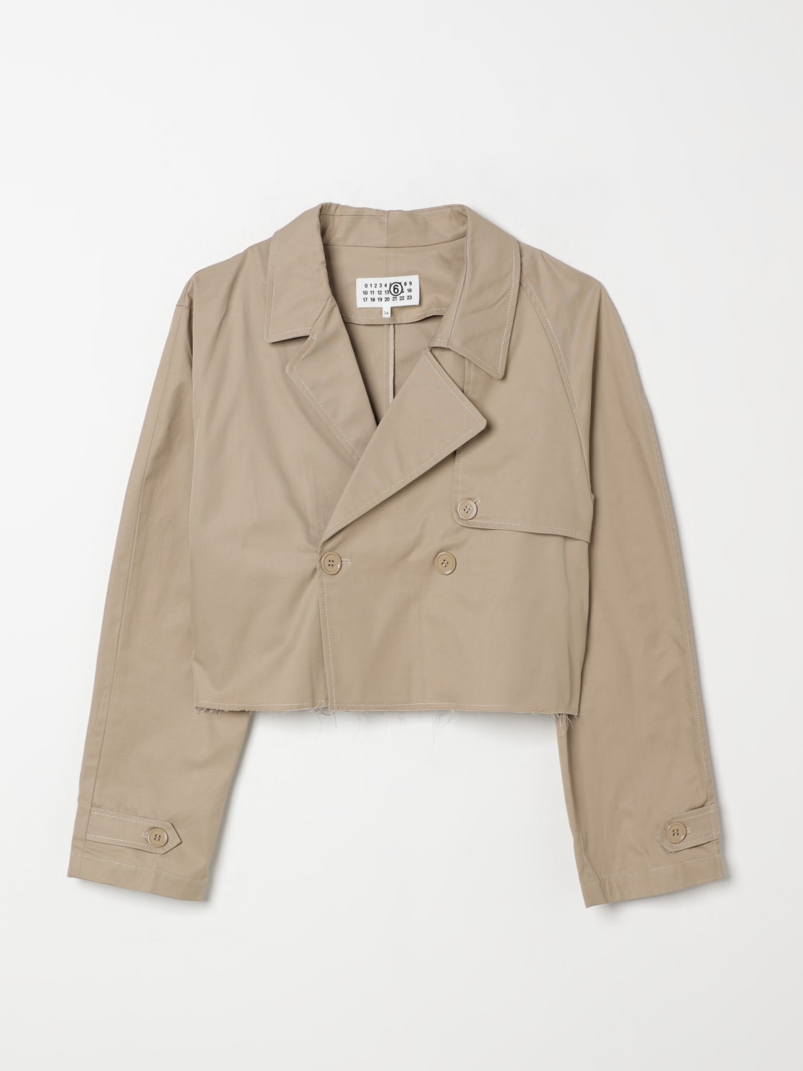MM6 MAISON MARGIELA BLAZER: Blazer crop Mm6 Maison Margiela, Fango - Img 1