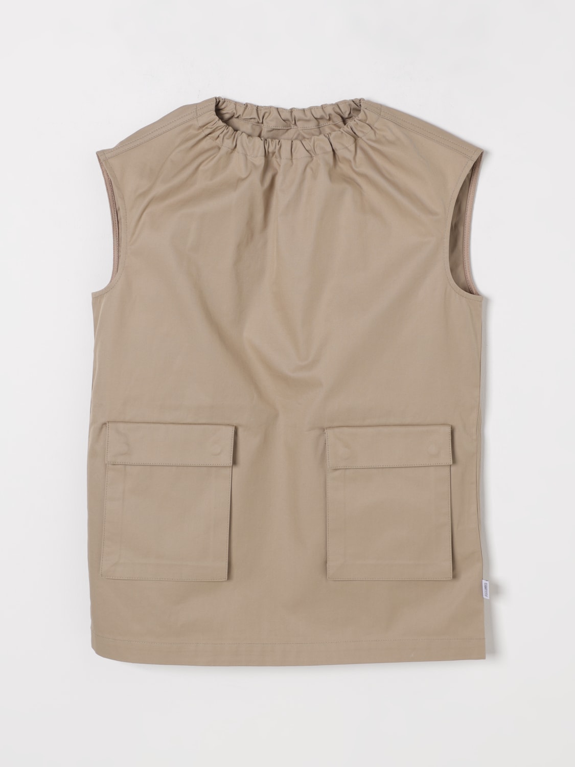 MM6 MAISON MARGIELA ABITO: Abito di cotone Mm6 Maison Margiela, Beige - Img 1