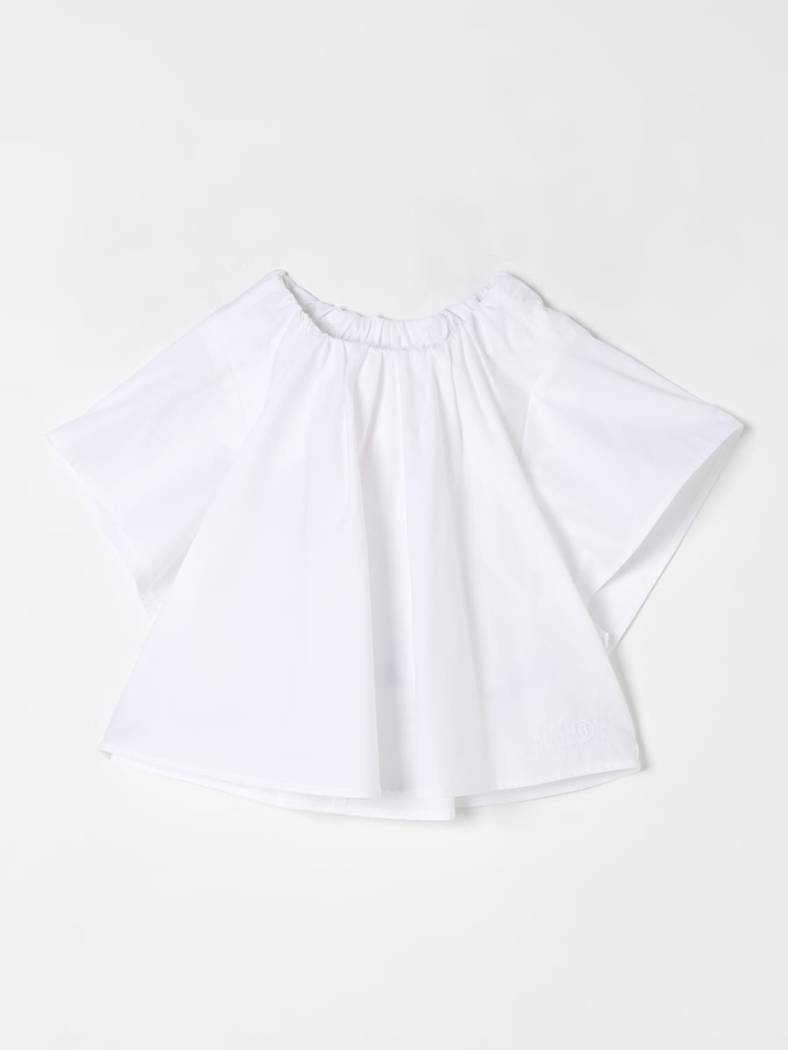 MM6 MAISON MARGIELA ТОП: Рубашка Детское Mm6 Maison Margiela, Белый - Img 1