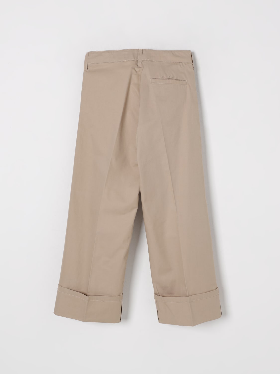 MARNI PANTALONE: Pantaloni plissé in cotone Marni, Beige - Img 2
