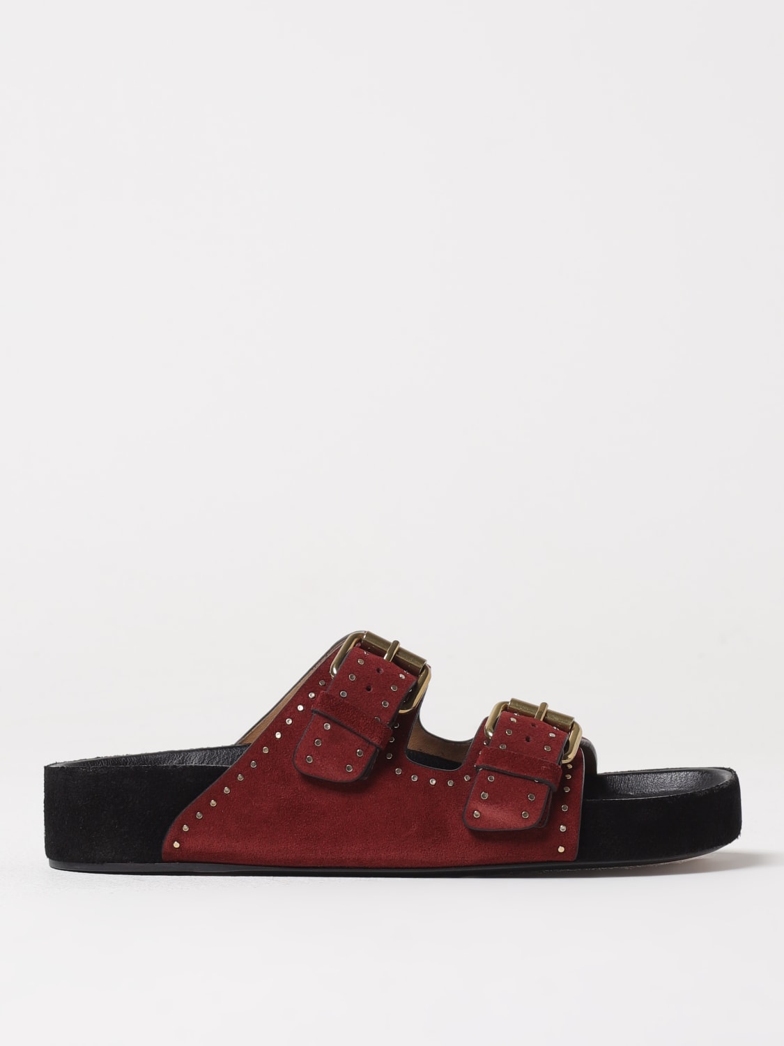 ISABEL MARANT SANDALI BASSI: Sandalo Lennyo Isabel Marant in camoscio con micro borchie , Viola - Img 1