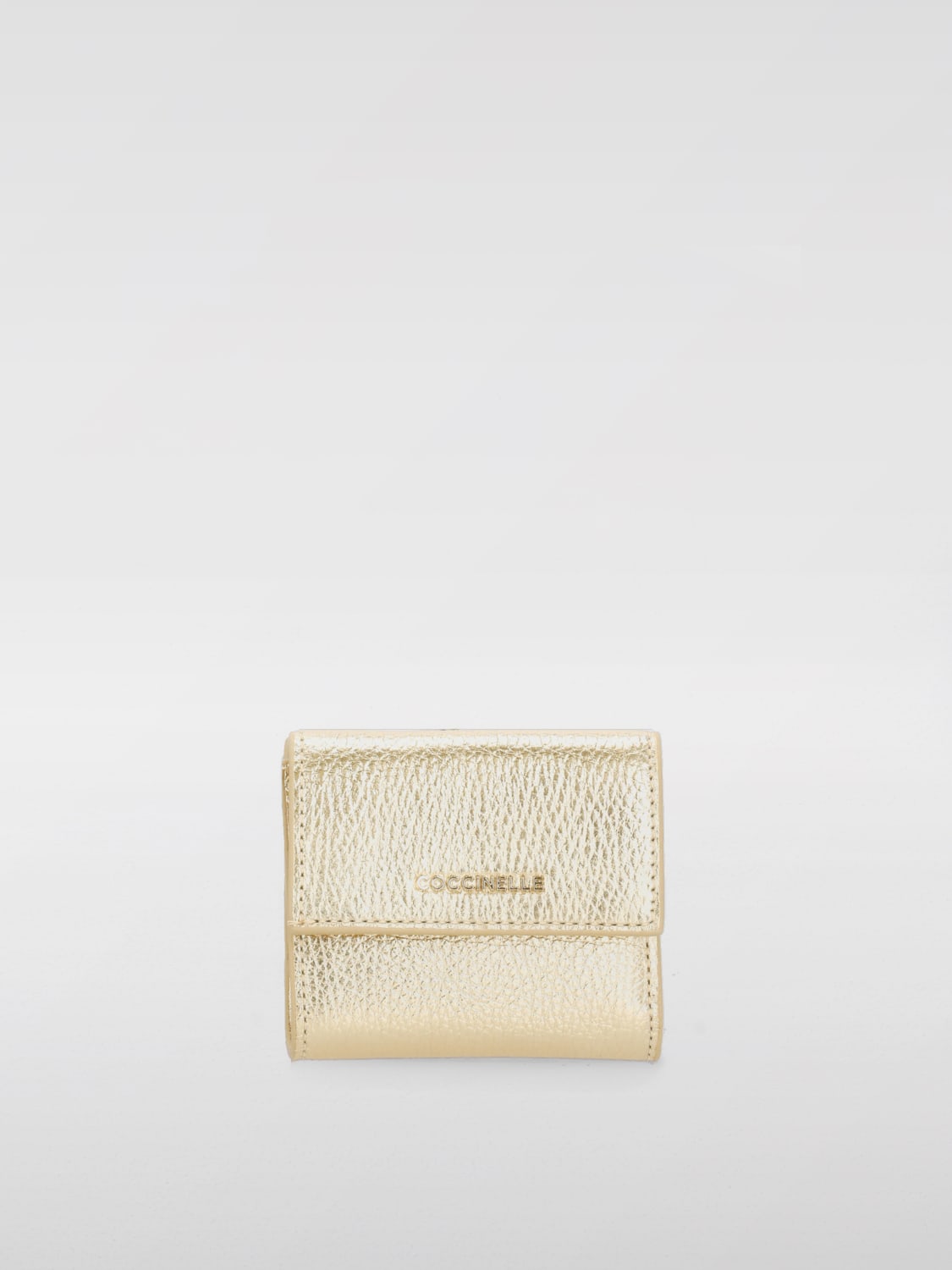 COCCINELLE PORTAFOGLIO: Portafoglio Coccinelle in pelle a grana , Oro - Img 1