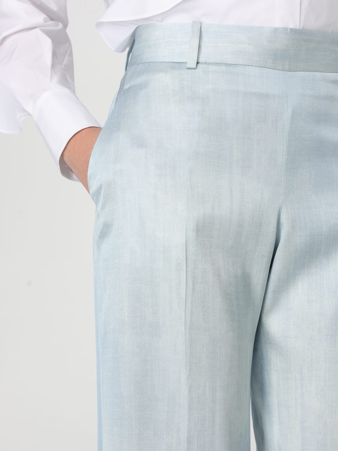 ERMANNO SCERVINO: Pants woman - Gnawed Blue | Ermanno