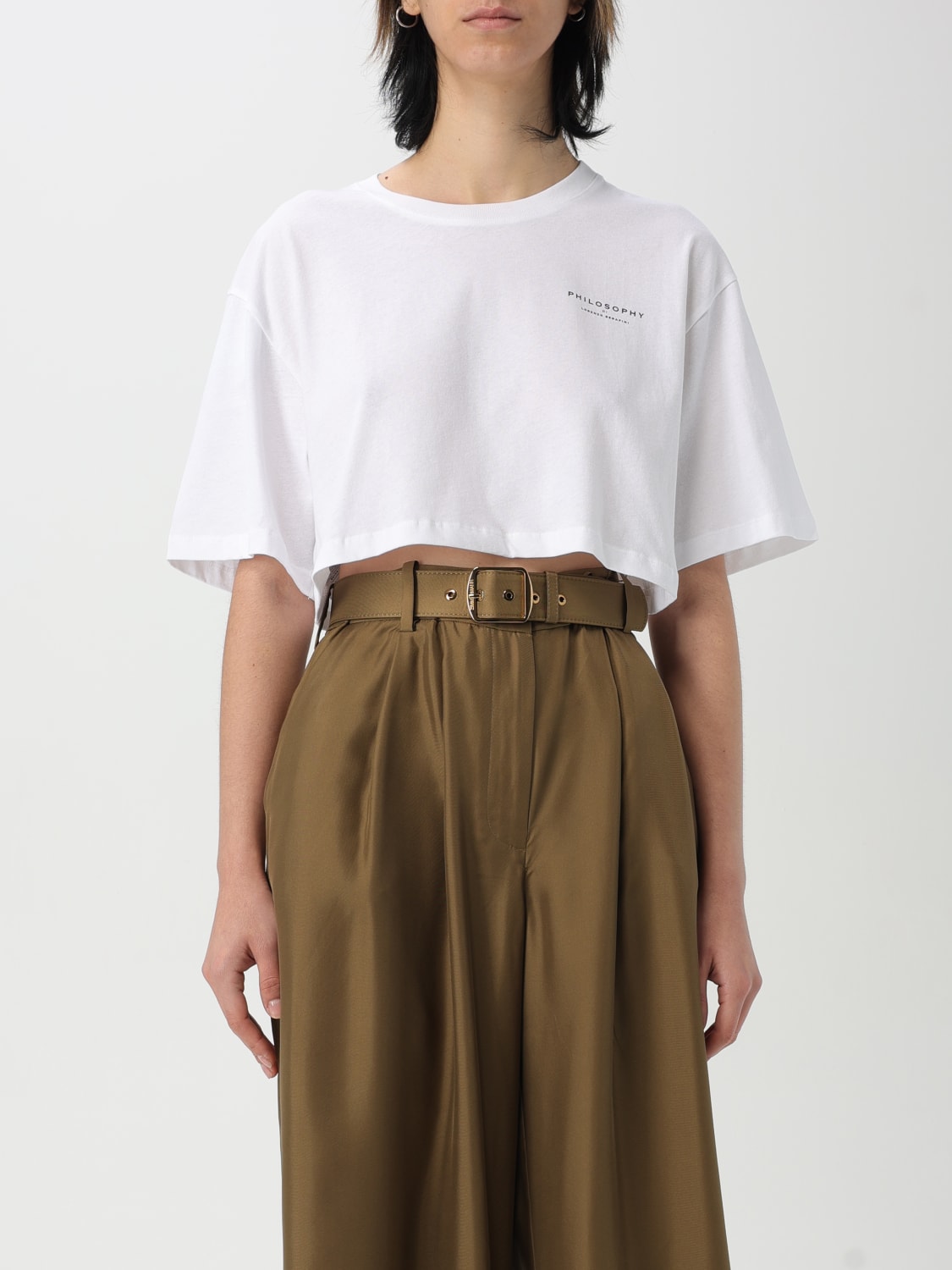 Tシャツ・カットソー PHILOSOPHY DI LORENZO SERAFINI Woman T-Shirt White 07030744 PHILOSOPHY DI LORENZO SERAFINI: T-shirt woman - White 1
