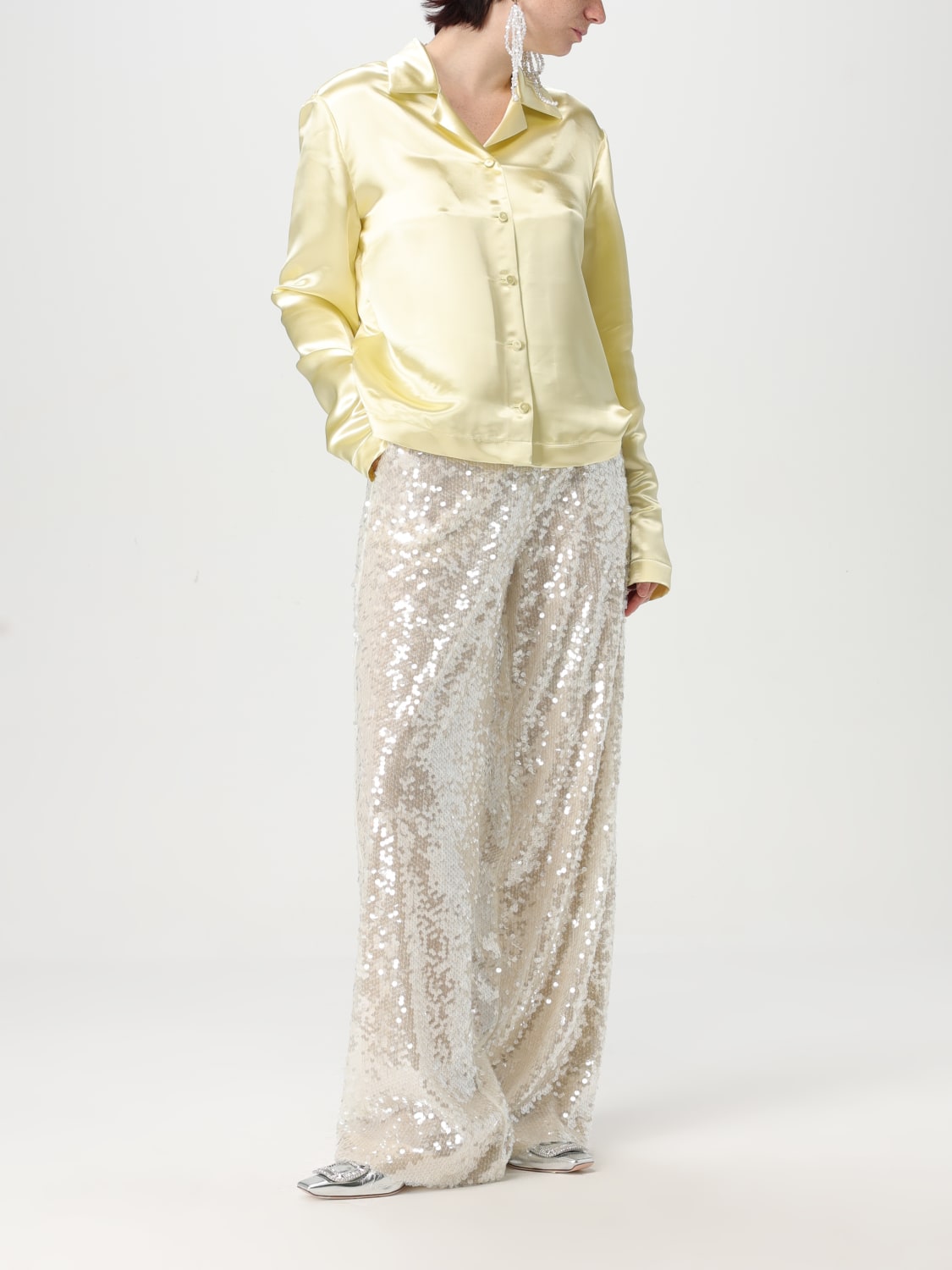 パンツ PHILOSOPHY DI LORENZO SERAFINI Woman Pants Ivory PHILOSOPHY DI LORENZO SERAFINI: Pants woman - Ivory