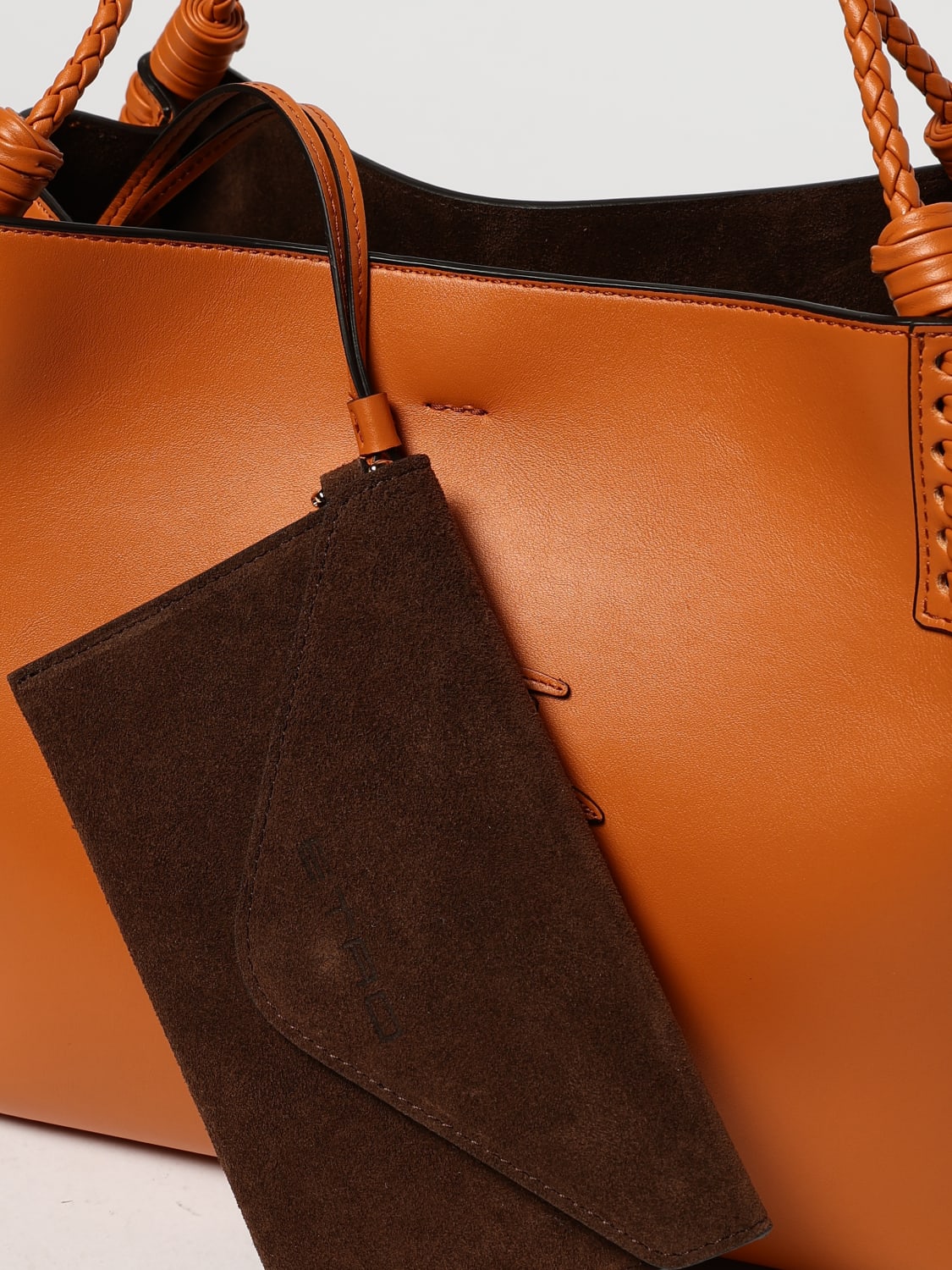 ETRO BORSA A SPALLA: Borsa Libra Etro in pelle , Arancione - Img 4