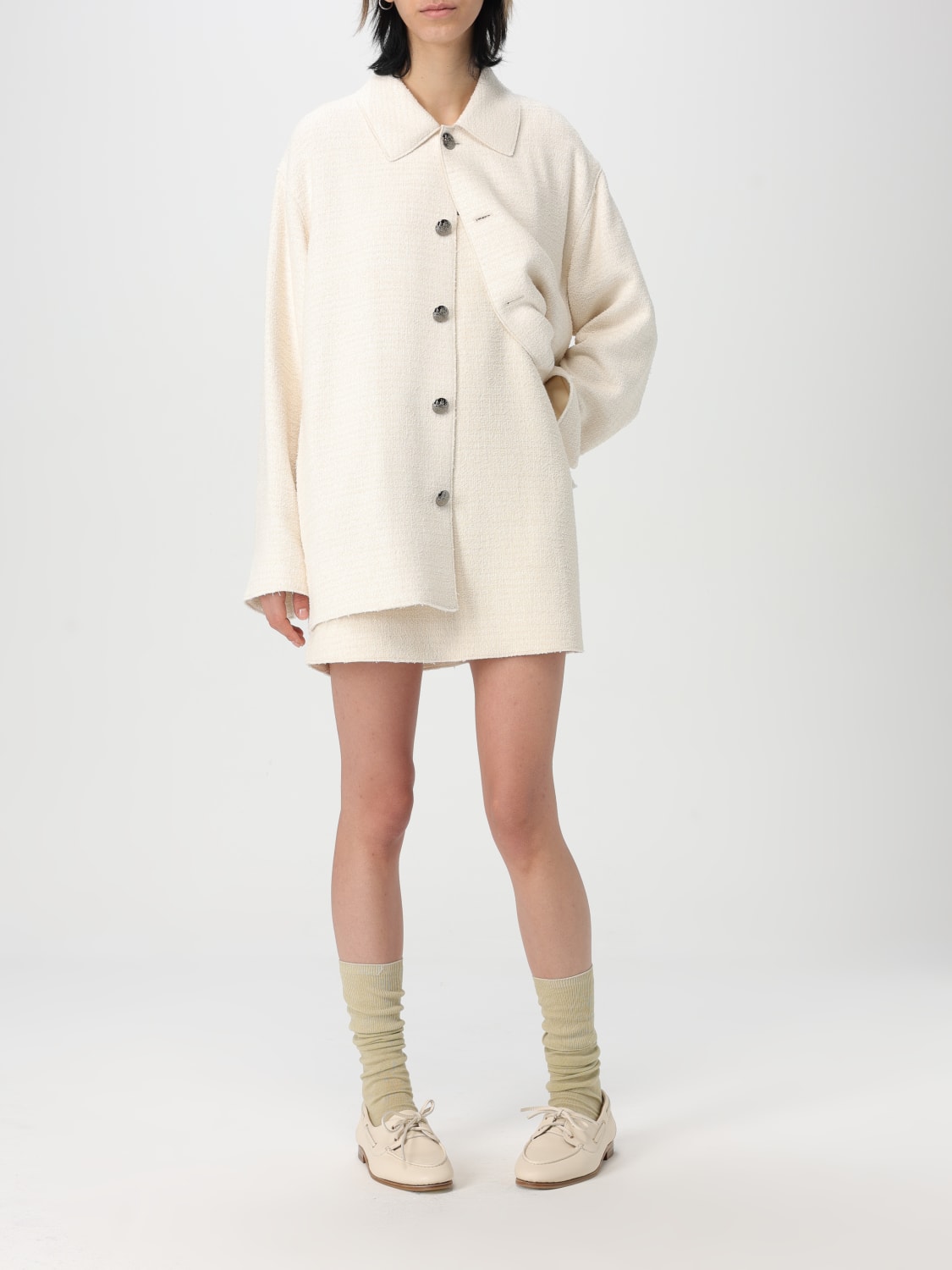 ワンピース PHILOSOPHY DI LORENZO SERAFINI Woman Dress Yellow Cream Philosophy di Lorenzo Serafini Ivory Nylon Blend Dress