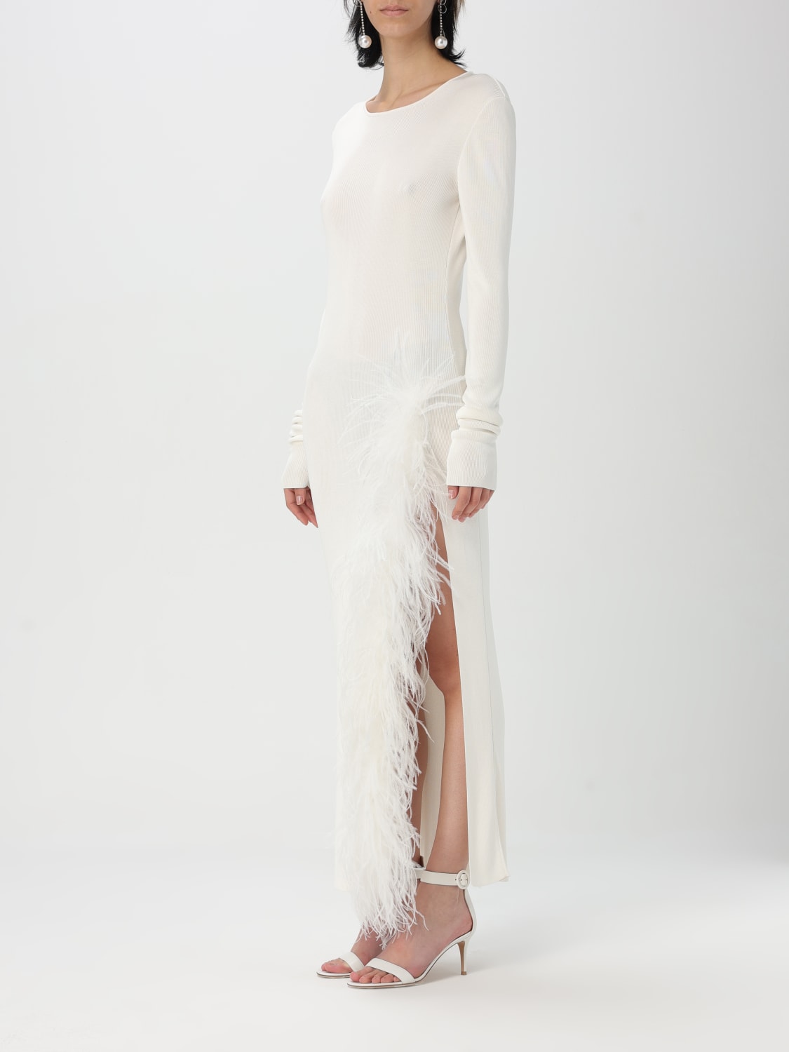 ワンピース PHILOSOPHY DI LORENZO SERAFINI Woman Dress Yellow Cream Philosophy di Lorenzo Serafini Ivory Nylon Blend Dress