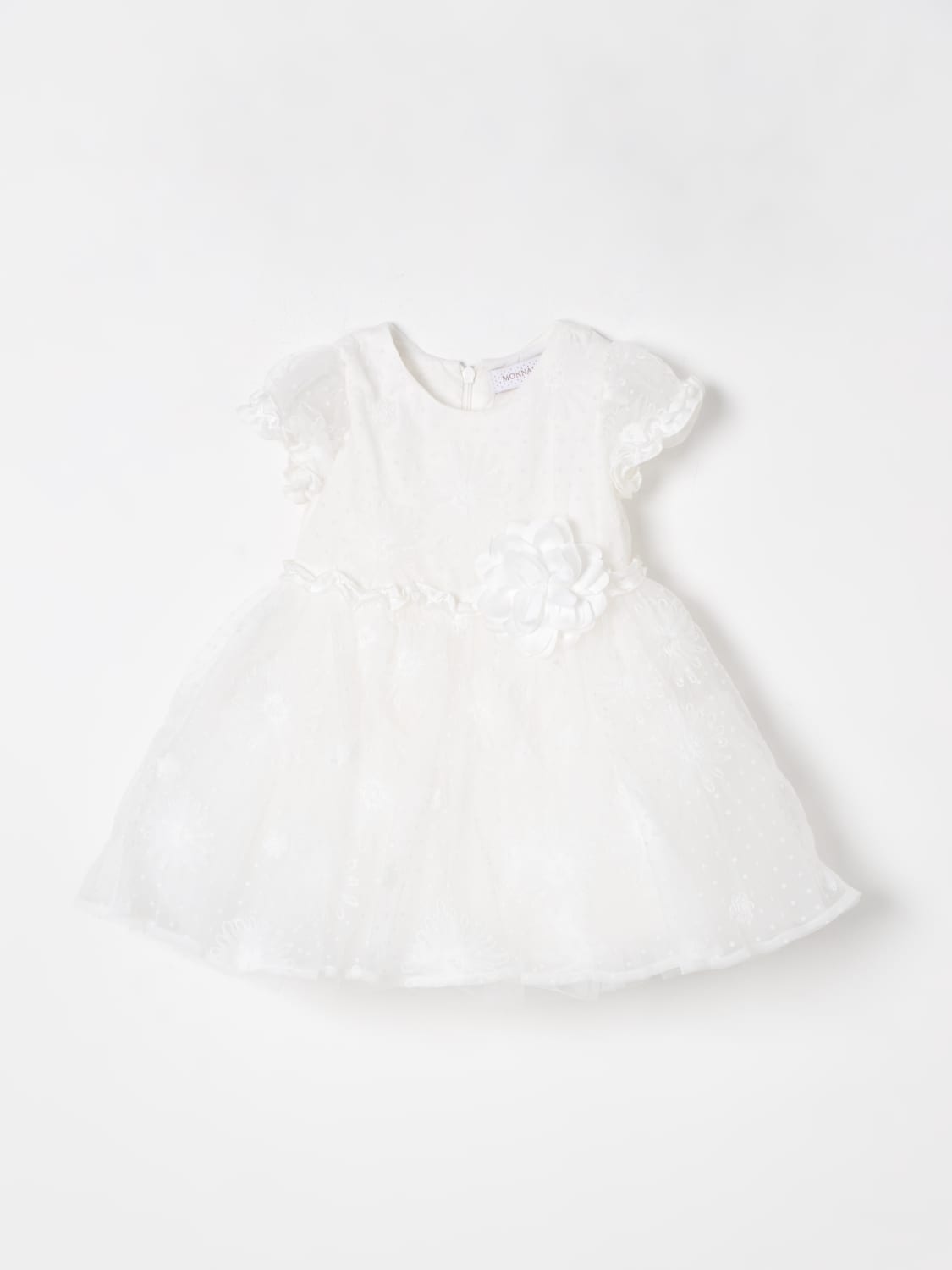 MONNALISA BARBOTEUSE: Robe enfant Monnalisa, Jaune Crème - Img 1