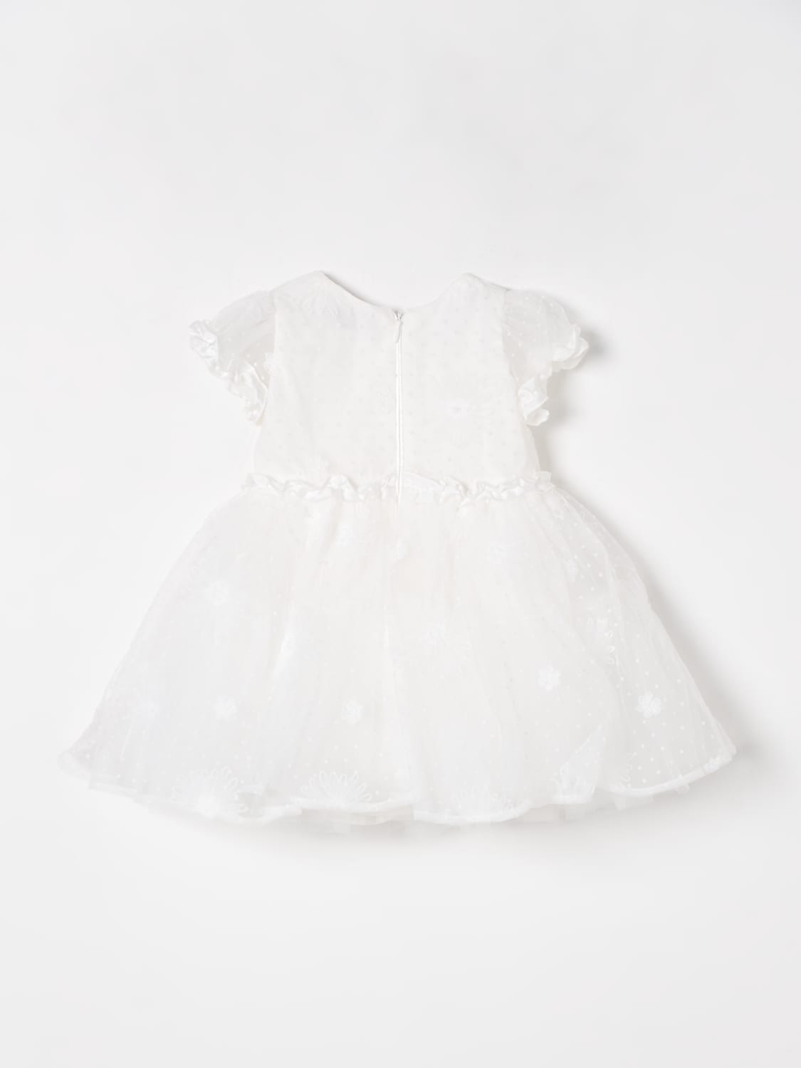 MONNALISA BARBOTEUSE: Robe enfant Monnalisa, Jaune Crème - Img 2