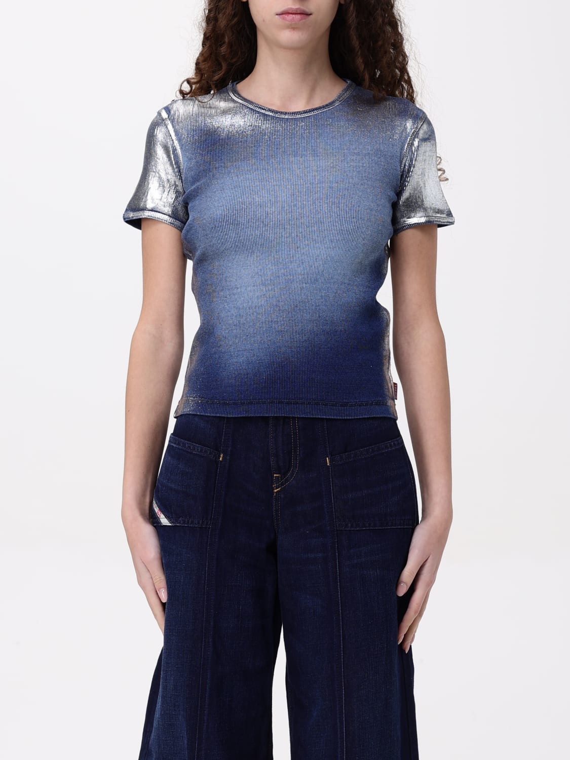 Tシャツ・カットソー DIESEL Woman T-Shirt Navy A167710NJBH 01 DIESEL: Top woman - Navy | Diesel t-shirt A167710NJBH online