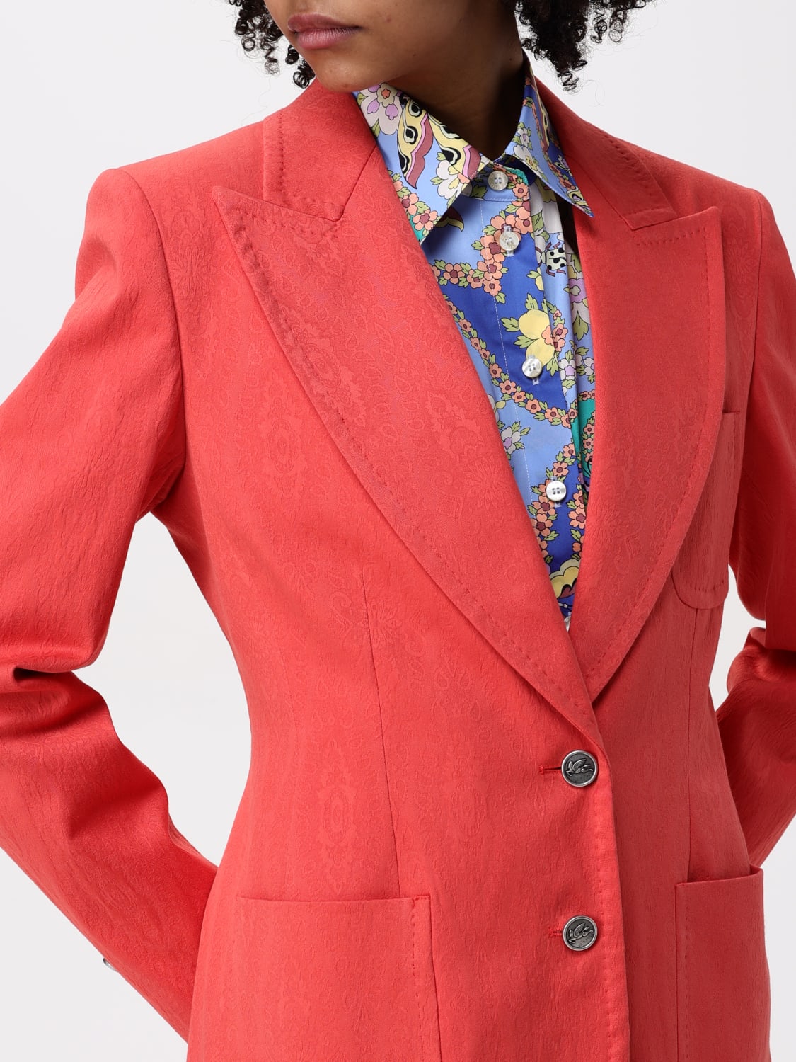 アウターその他 ETRO Woman Blazer Coral WRCA000999TJEB8 R0365 ETRO: Blazer woman - Coral | Etro blazer WRCA000999TJEB8