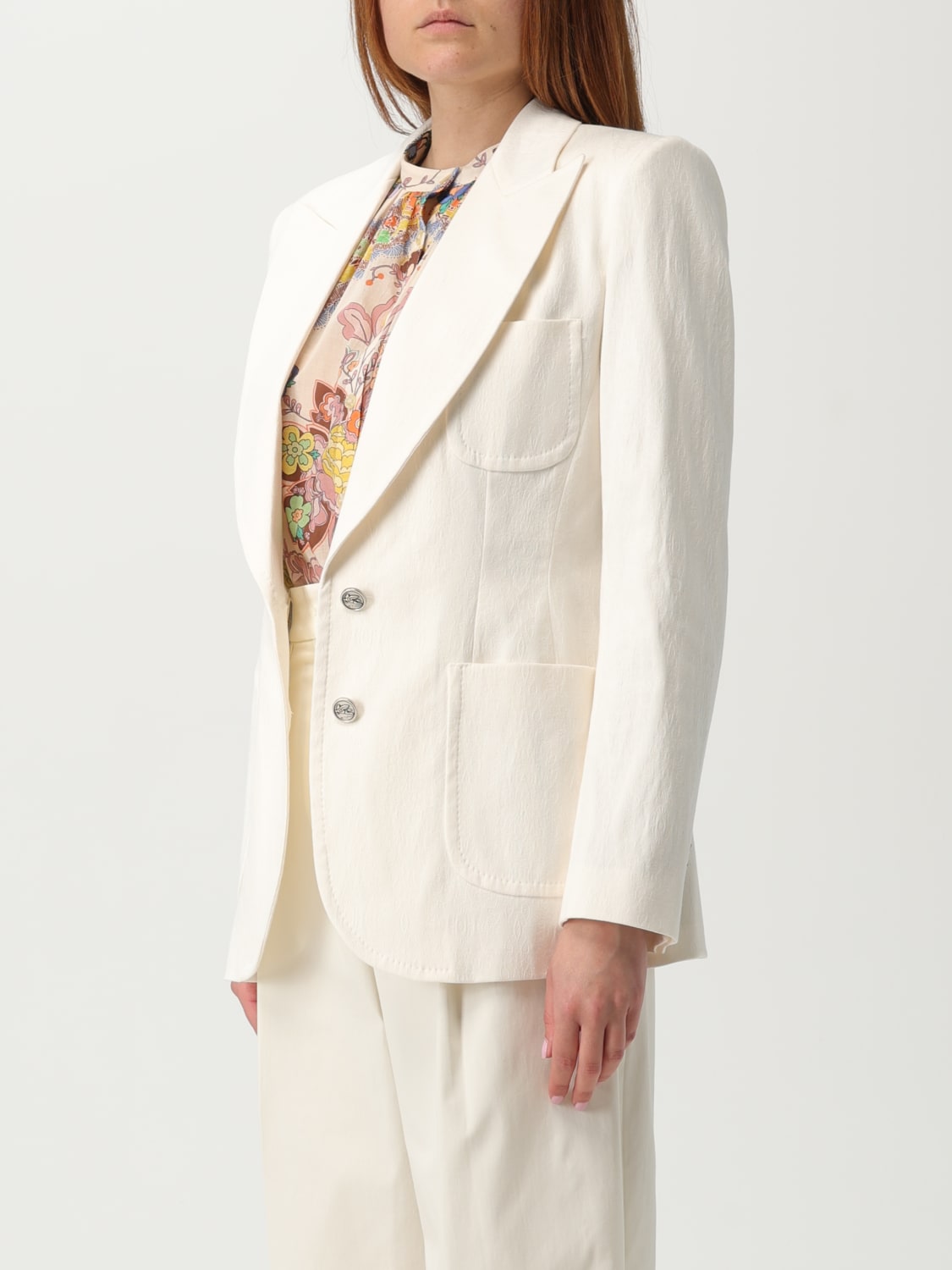 アウターその他 ETRO Woman Blazer Yellow Cream WRCA000999TJEB8 W3789 ETRO: Blazer woman - Yellow Cream | Etro blazer