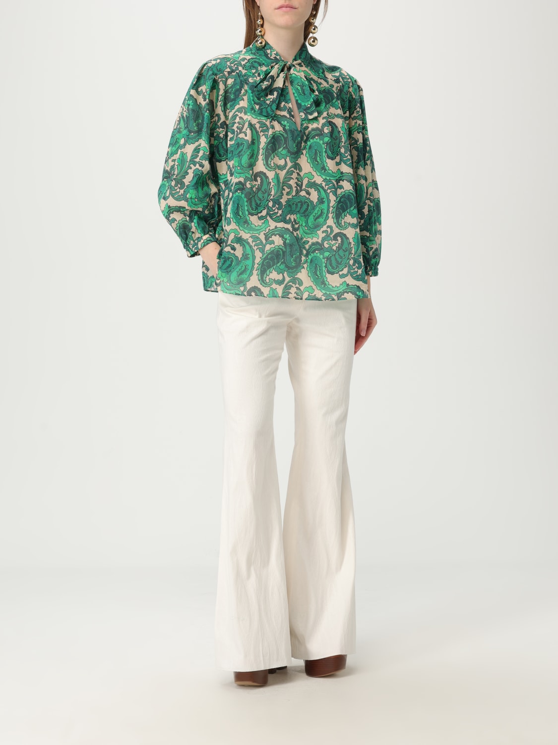 パンツ ETRO Woman Pants Yellow Cream WREA001199TJEB8 W3789 ETRO: Pants woman - Yellow Cream | Etro pants