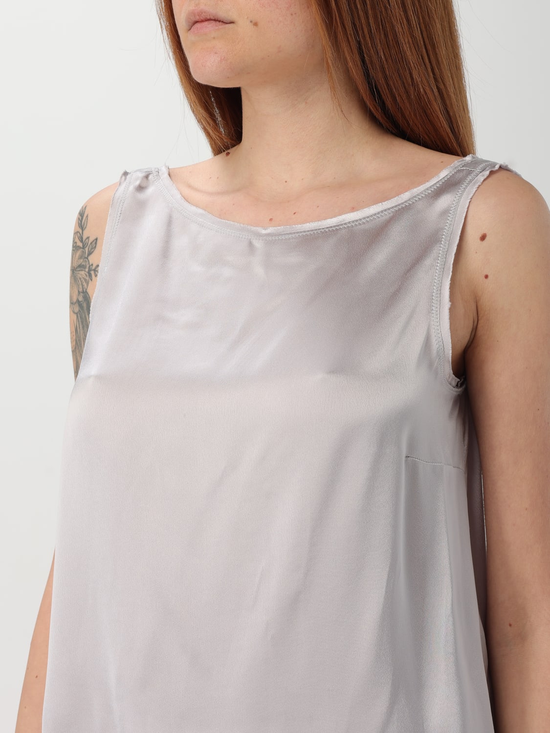 MALIPARMI TOP E BLUSE: Blusa Maliparmi in viscosa , Grigio - Img 3