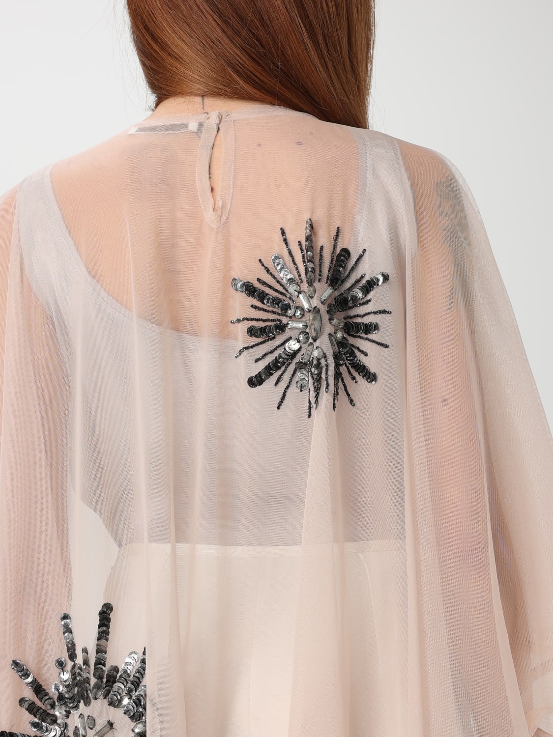 ポンチョ・ケープ MALIPARMI Woman Cape Grey 2 IB033750638 12007 MALIPARMI: Cape woman - Natural | Maliparmi jacket