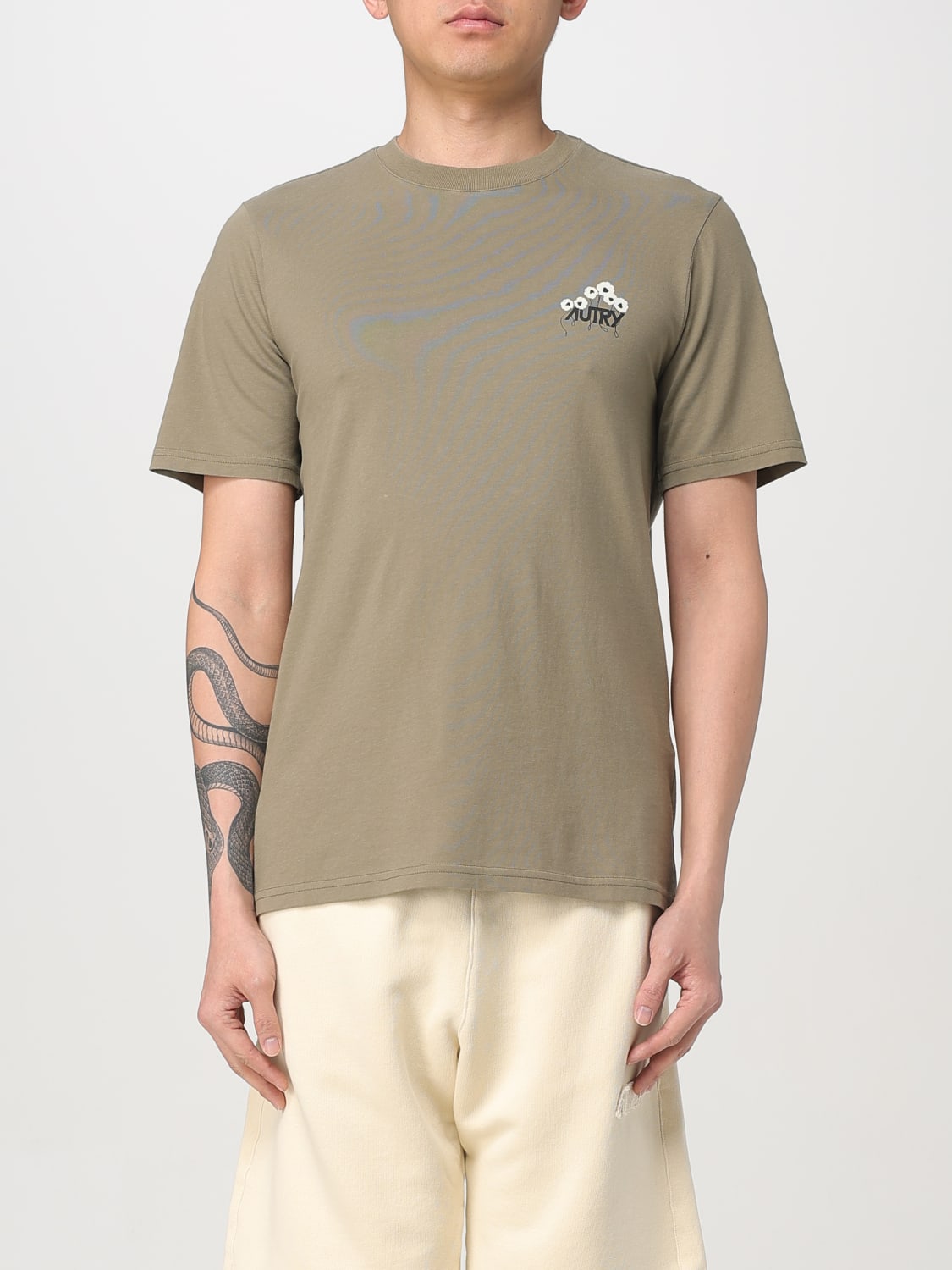 Tシャツ・カットソー AUTRY Men T-shirt Beige TSPM88CC AUTRY: T-shirt men - Beige | Autry t-shirt TSPM88CC online