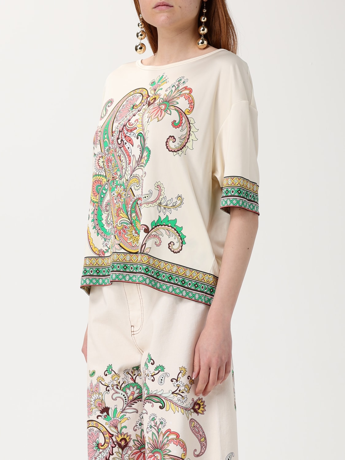 ETRO T-SHIRT: T-shirt woman Etro, Multicolor - Img 4