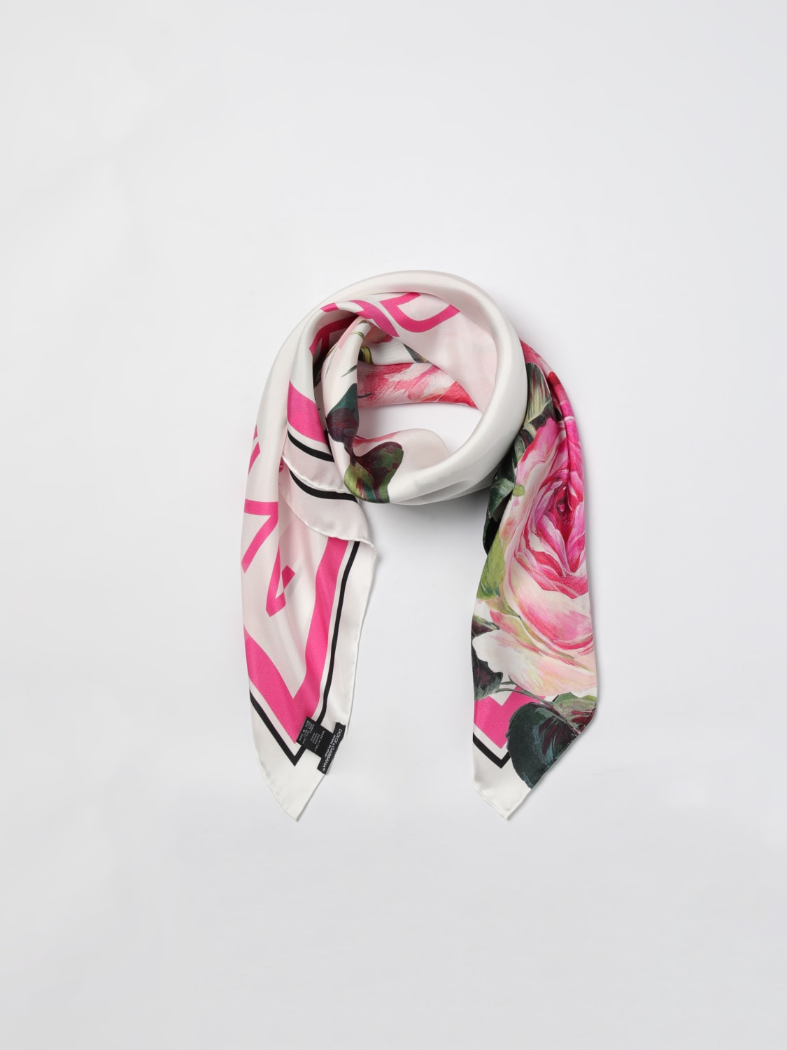 DOLCE & GABBANA: Scarf woman - Pink | Dolce & Gabbana neck