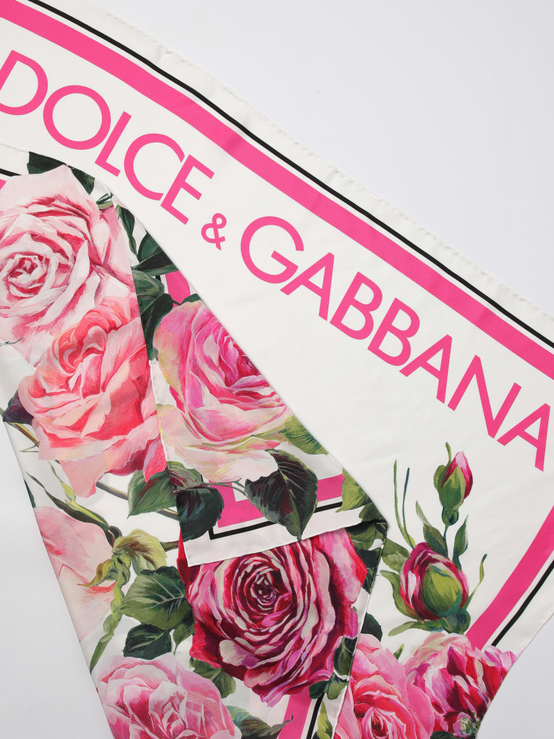DOLCE & GABBANA: Scarf woman - Pink | Dolce & Gabbana neck