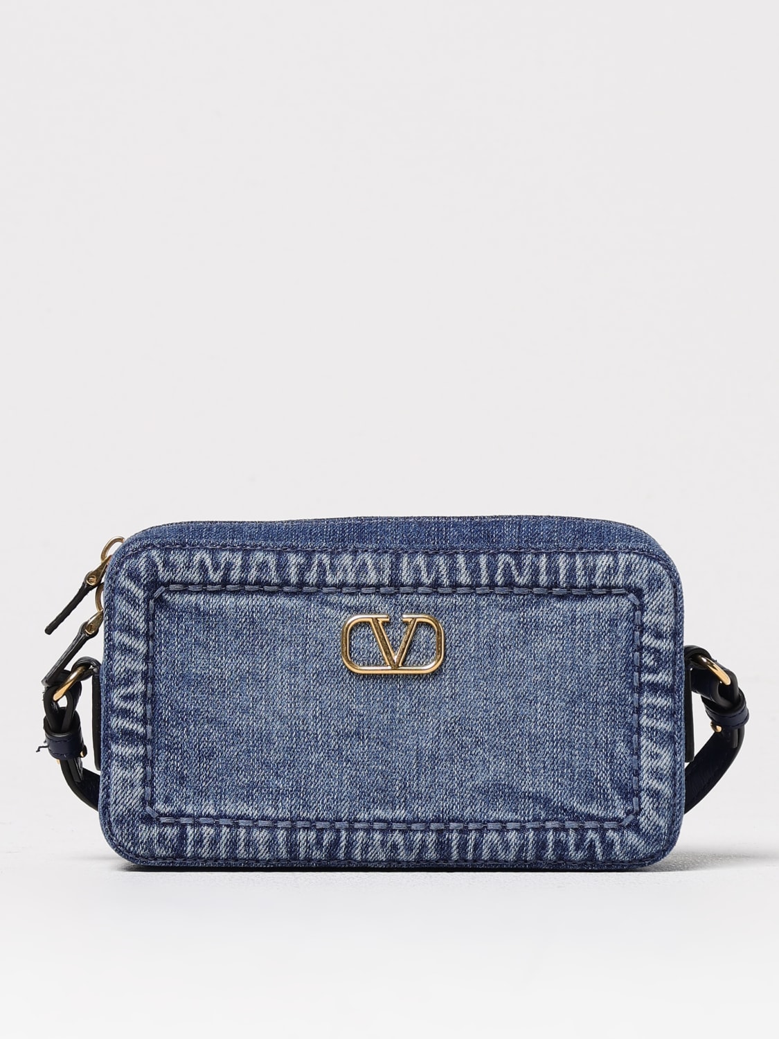 ショルダーバッグ・ポシェット Valentino Garavani   Crossbody Bags Women Leather Blue Valentino Blue Leather Rockstud Crossbody Bag | Yoogi's Closet