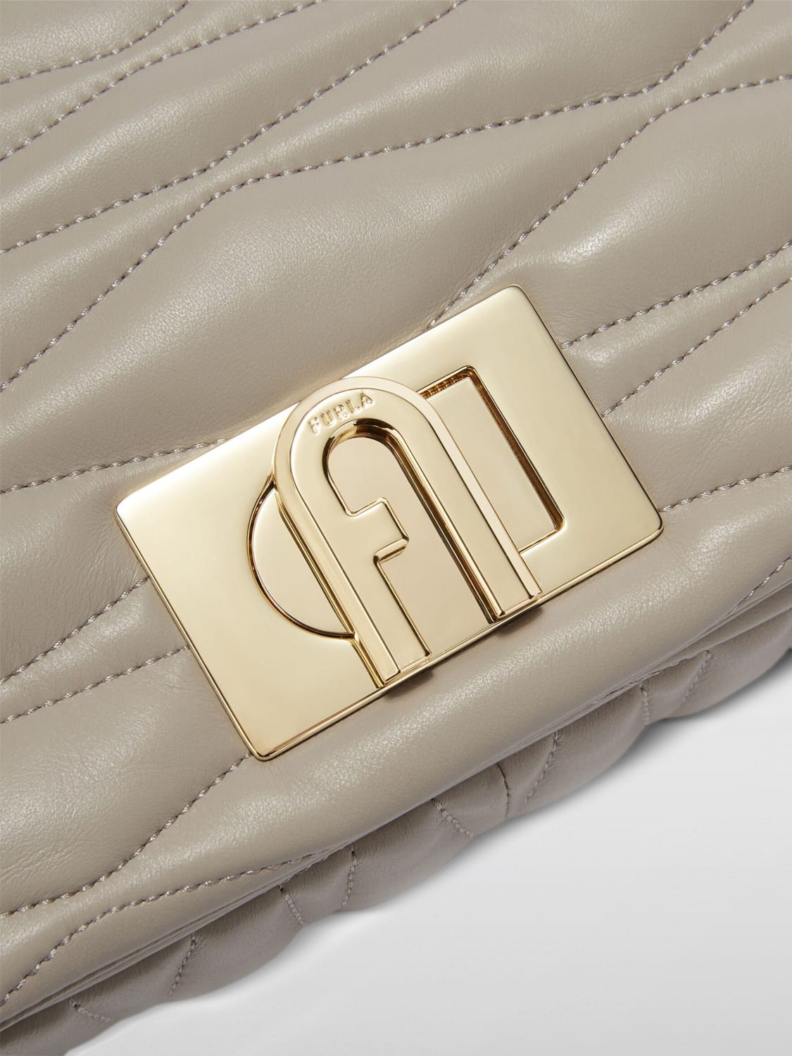 FURLA MINI BAG: Shoulder bag woman Furla, Beige - Img 3