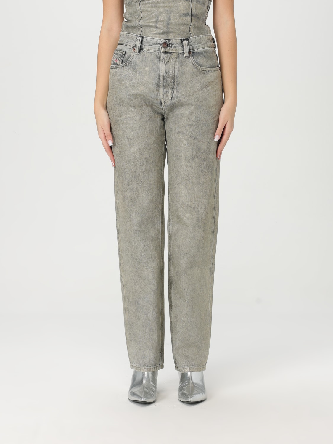 デニム・ジーパン DIESEL Woman Jeans Grey A1734409L79 02 DIESEL: Jeans woman - Grey | Diesel jeans A1734409L79 online